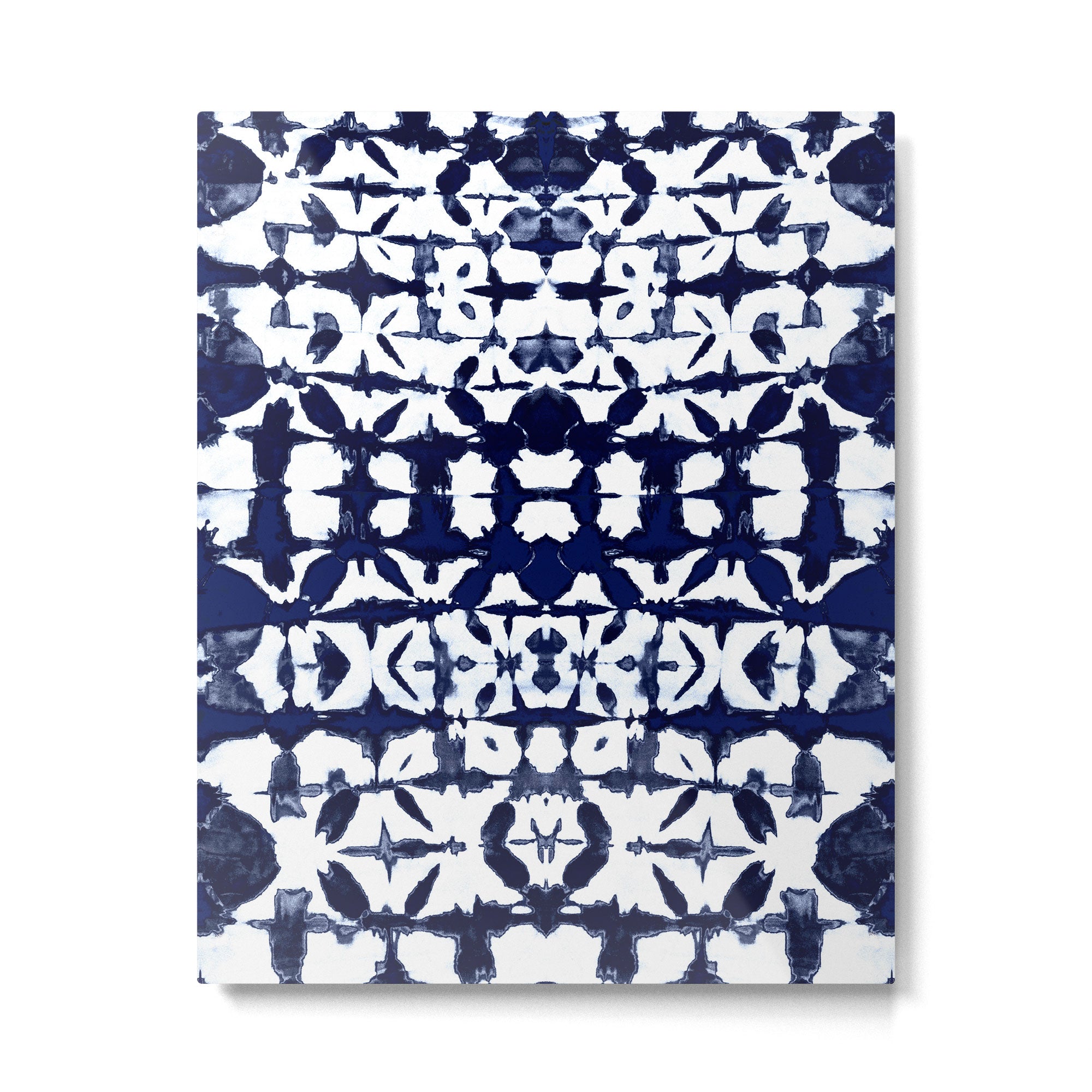 Indigo Ikat Itajime Metal Print Gallery Image 6