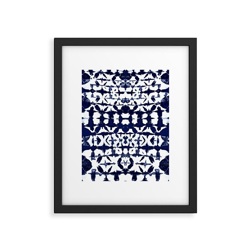 Indigo Ikat Itajime Framed Art Print Gallery Image 6