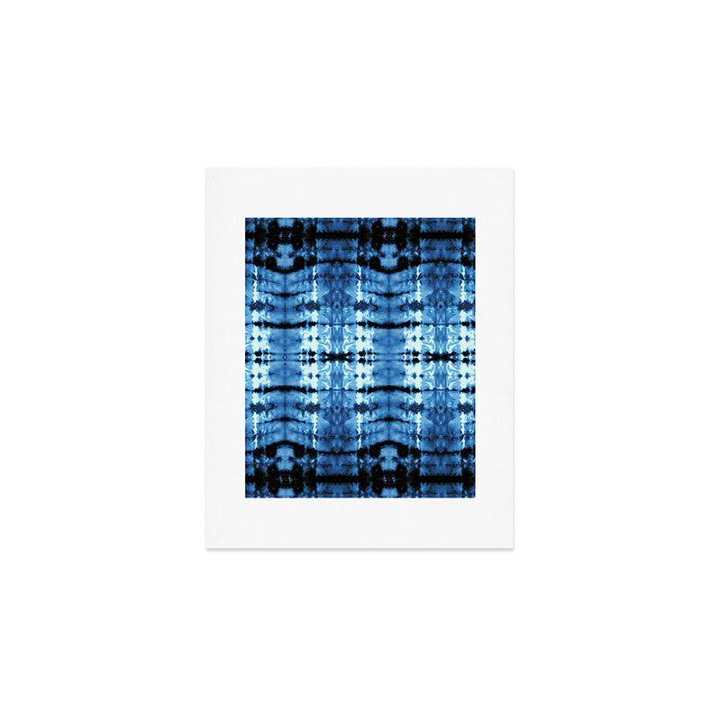 Indigo Satin Shibori Art Print Gallery Image 1