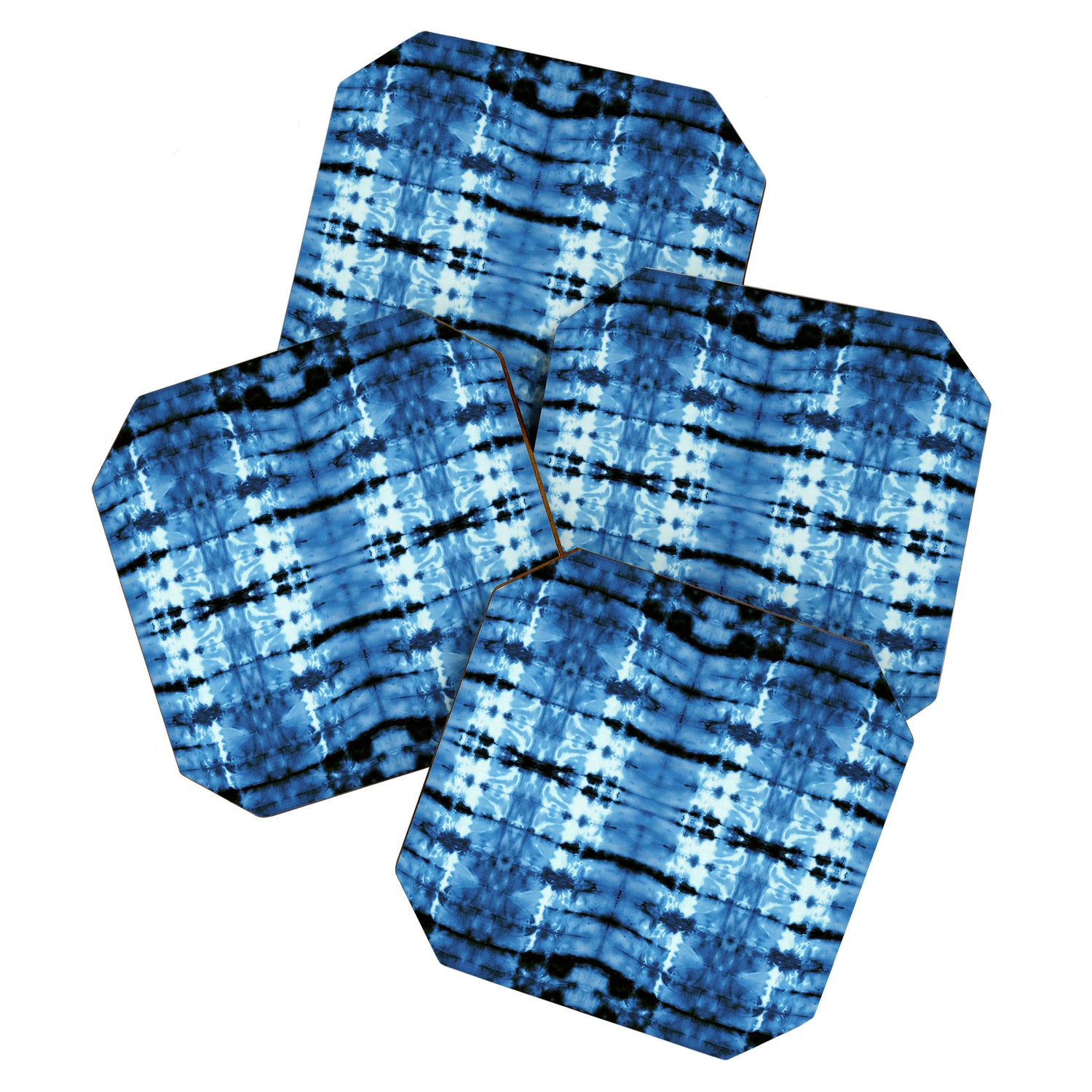 Indigo Satin Shibori Coaster Gallery Image 1