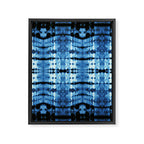 Indigo Satin Shibori Framed Canvas Print Gallery Image 8