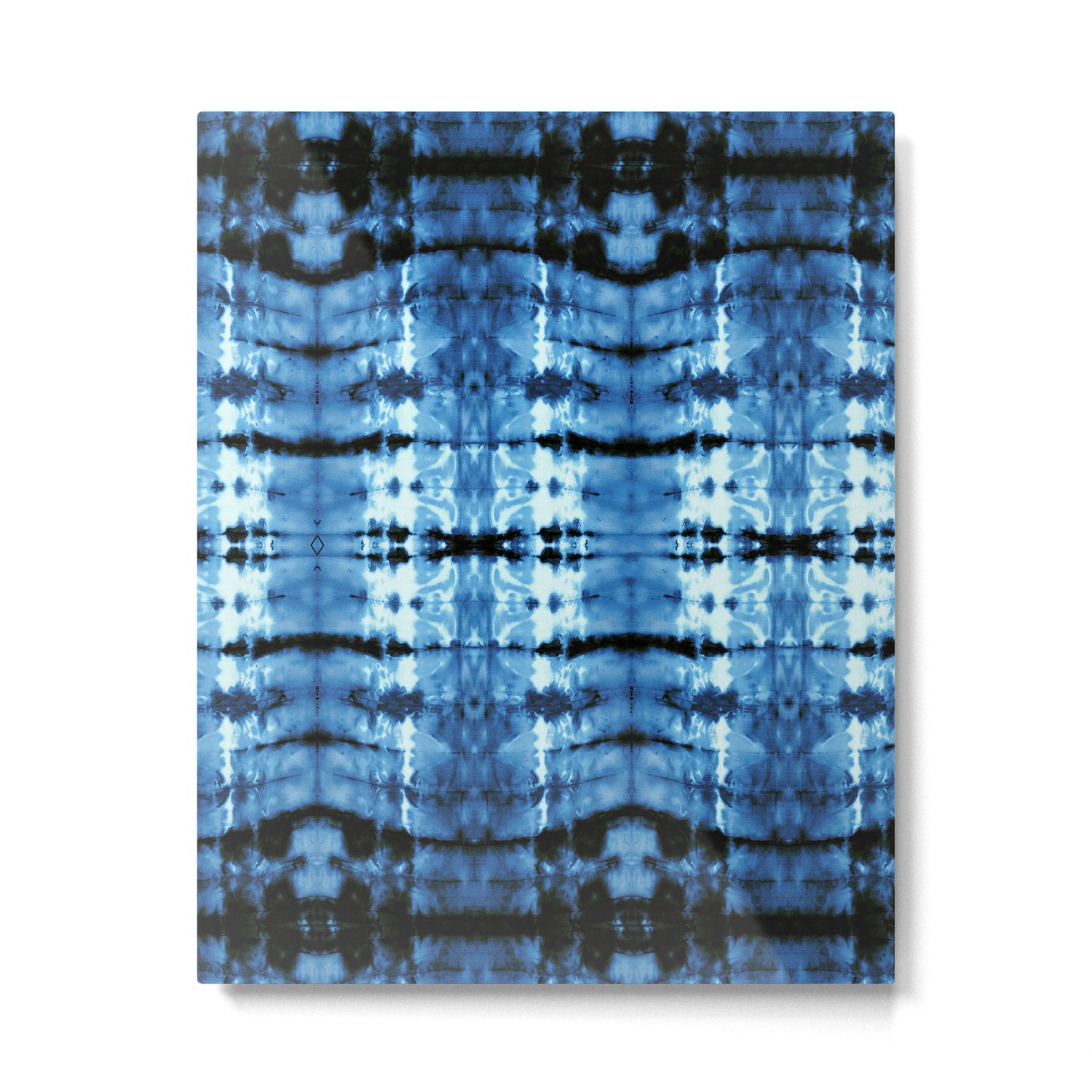 Indigo Satin Shibori Metal Print Gallery Image 6