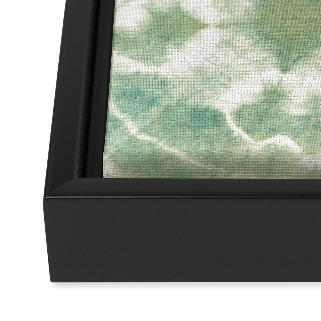 Saged Shibori Pocket Square Framed Canvas Print Gallery Image 3