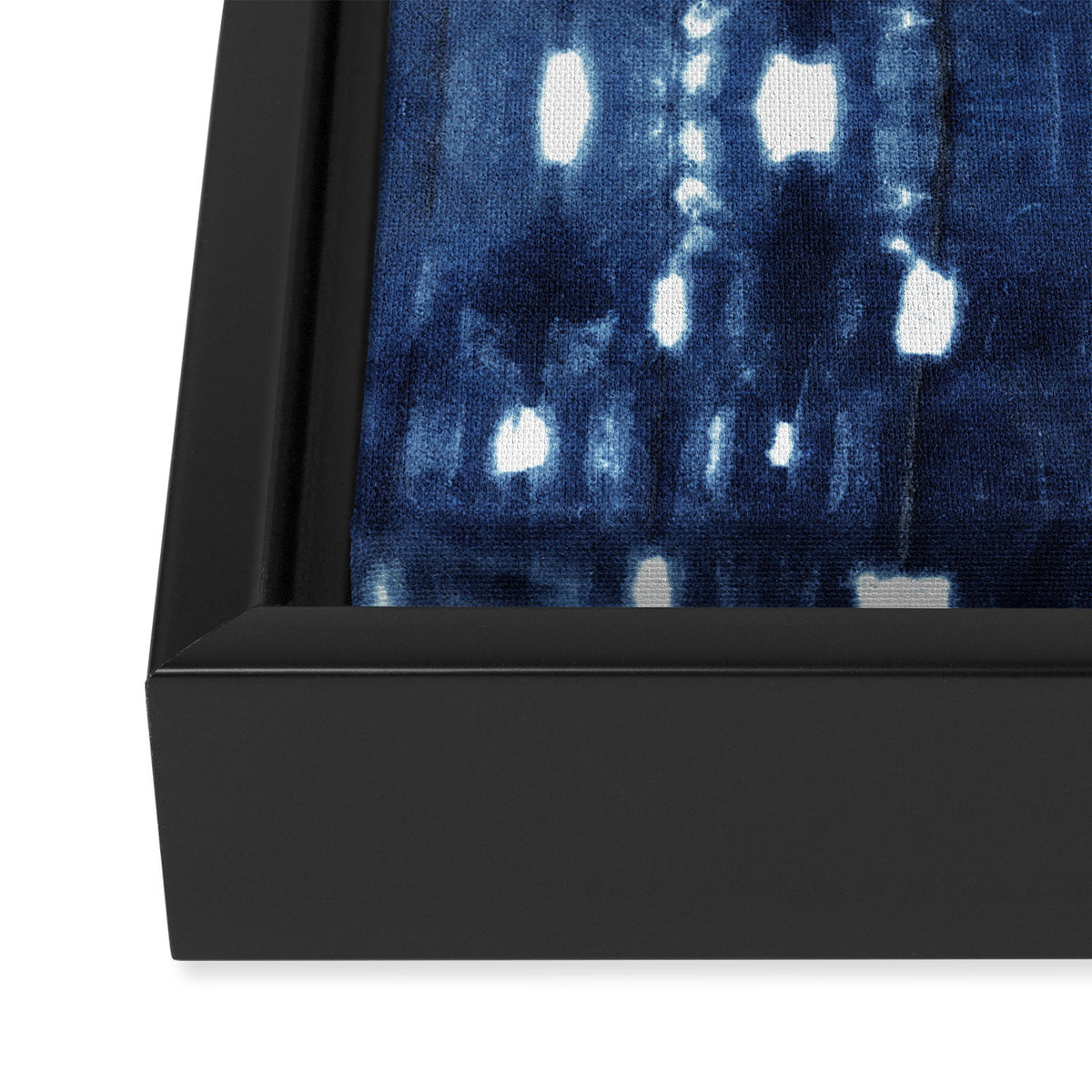 Shibori City Blue Framed Canvas Print Gallery Image 3