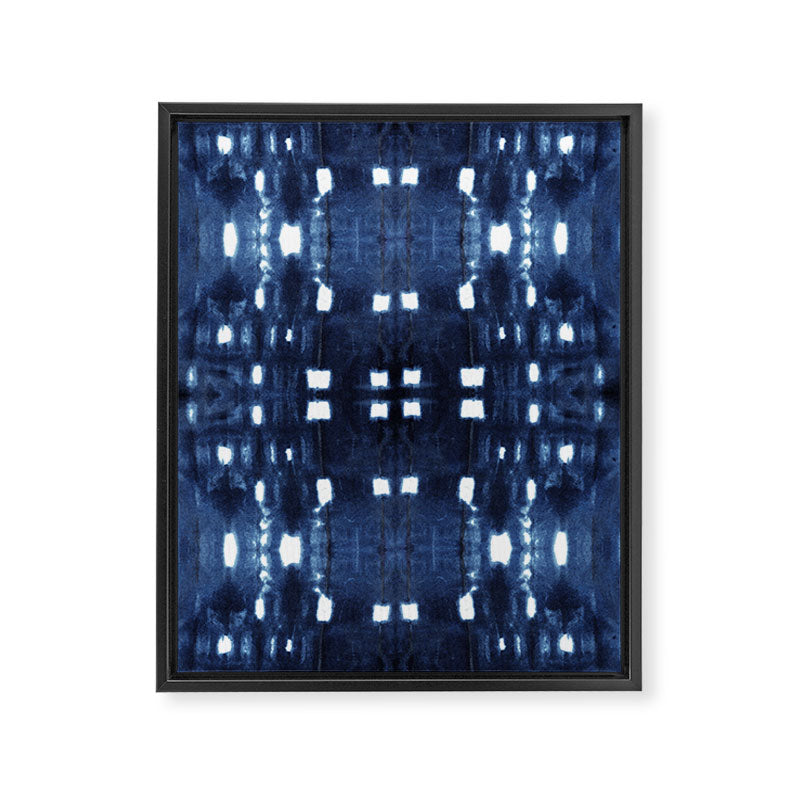 Shibori City Blue Framed Canvas Print Gallery Image 6