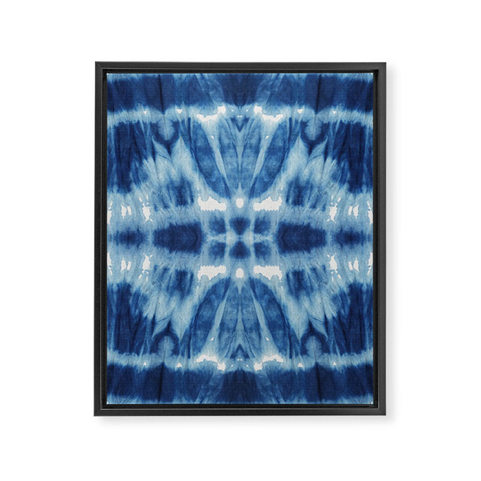 Tie Dye Blues Twos Framed Canvas Print Gallery Image 1