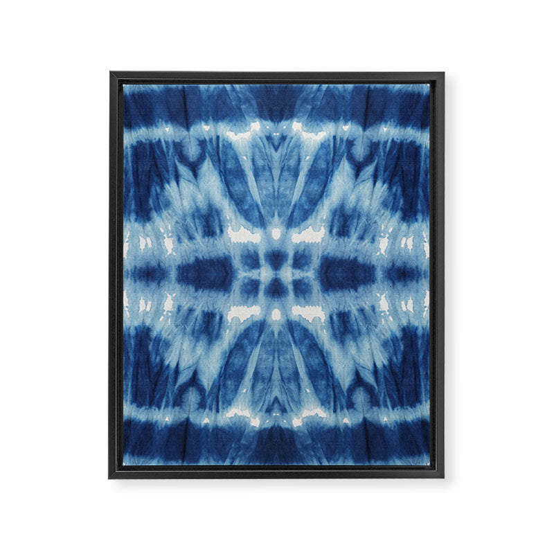 Tie Dye Blues Twos Framed Canvas Print Gallery Image 8