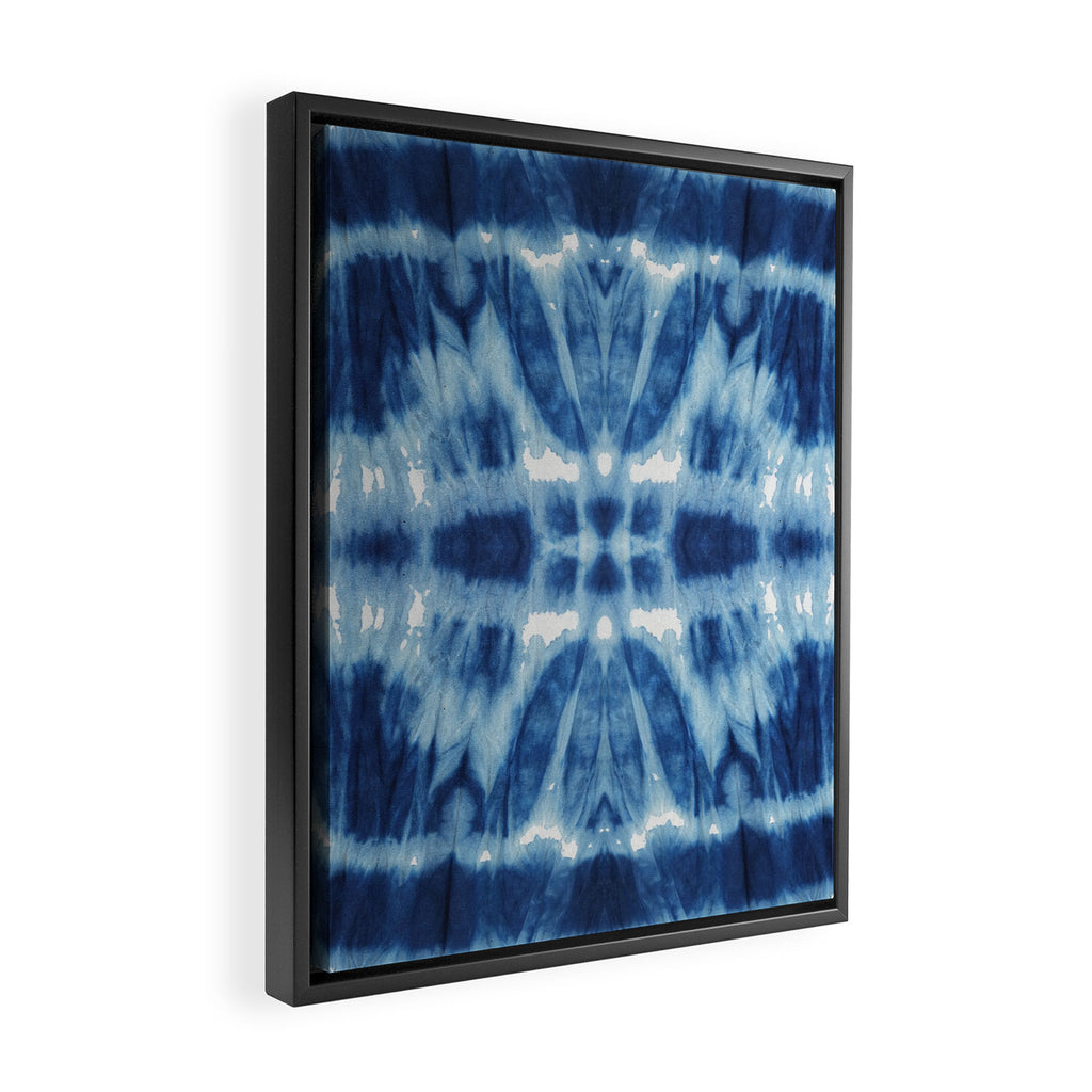 Tie Dye Blues Twos Framed Canvas Print Gallery Image 2