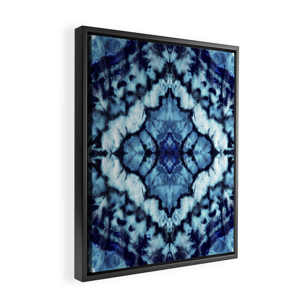 Tie Dye Linen Ikat Framed Canvas Print Gallery Image 2