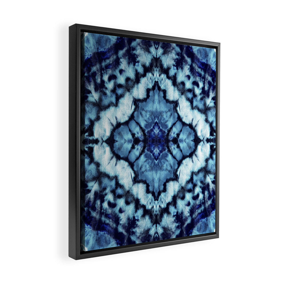 Tie Dye Linen Ikat Framed Canvas Print Gallery Image 2