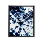 Tie Dye Sunburst Blue Framed Canvas Print Gallery Image 8