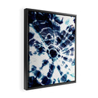 Tie Dye Sunburst Blue Framed Canvas Print Gallery Image 2