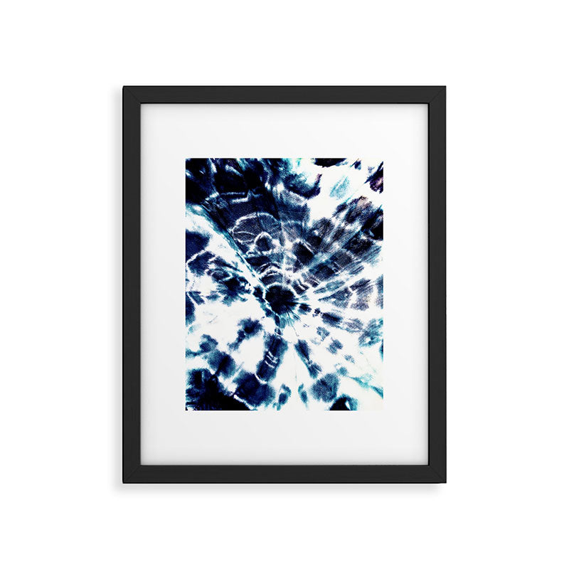 Tie Dye Sunburst Blue Framed Art Print Gallery Image 6