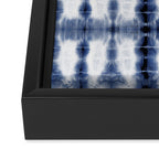 Tiki Shibori Blue Framed Canvas Print Gallery Image 3