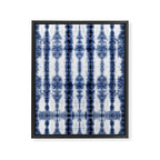 Tiki Shibori Blue Framed Canvas Print Gallery Image 8
