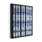 Tiki Shibori Blue Framed Canvas Print Gallery Image 2