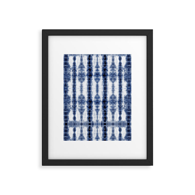 Tiki Shibori Blue Framed Art Print Gallery Image 6