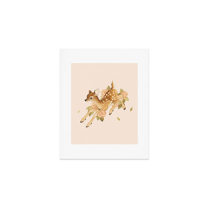 Hopping Fawn Art Print Gallery Image 1
