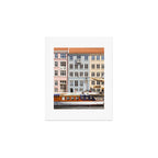 Copenhagen Pastel Nyhavn houses and boat | Scandi | Scandinavia Art Print Gallery Image 1