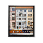Copenhagen Pastel Nyhavn houses and boat | Scandi | Scandinavia Framed Canvas Print Gallery Image 6
