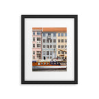 Copenhagen Pastel Nyhavn houses and boat | Scandi | Scandinavia Framed Art Print Gallery Image 5