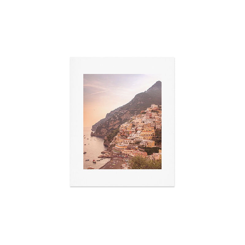 Positano at sunset | Amalfi Coast | Italy | Europe | Travel photography wall art Art Print Gallery Image 1