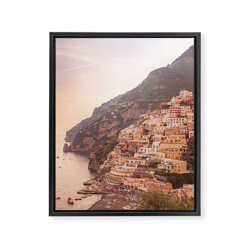 Positano at sunset | Amalfi Coast | Italy | Europe | Travel photography wall art Framed Canvas Print Gallery Image 6