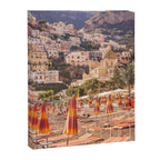 Positano from the beach | The buildings and the umbrellas | Amalfi | Italy | Travel photography Canvas Print Gallery Image 6