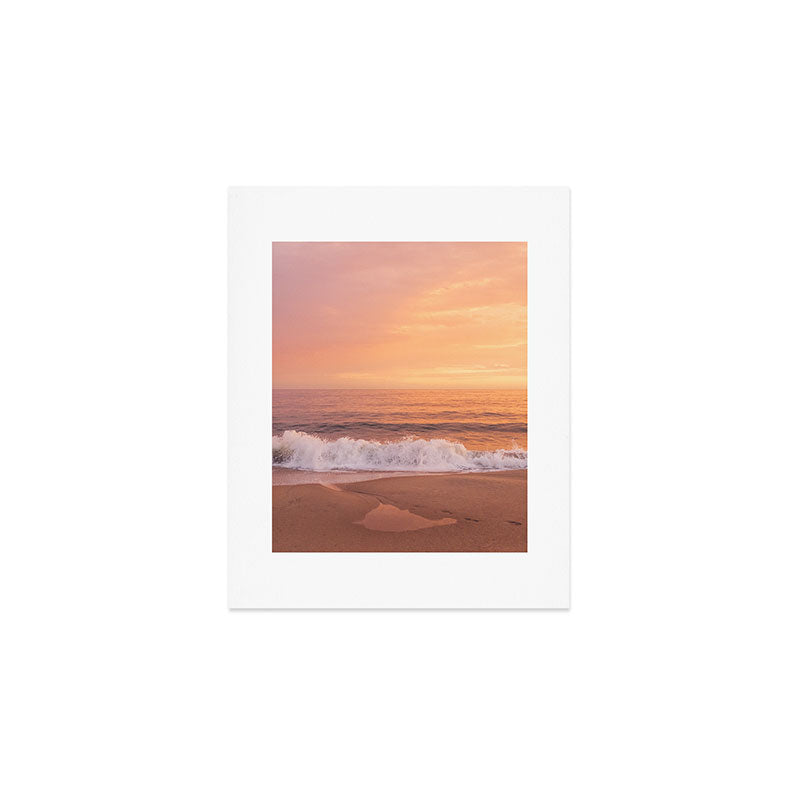 Sunshine , sea , good vibes . Golden beach relaxing moment Art Print Gallery Image 1