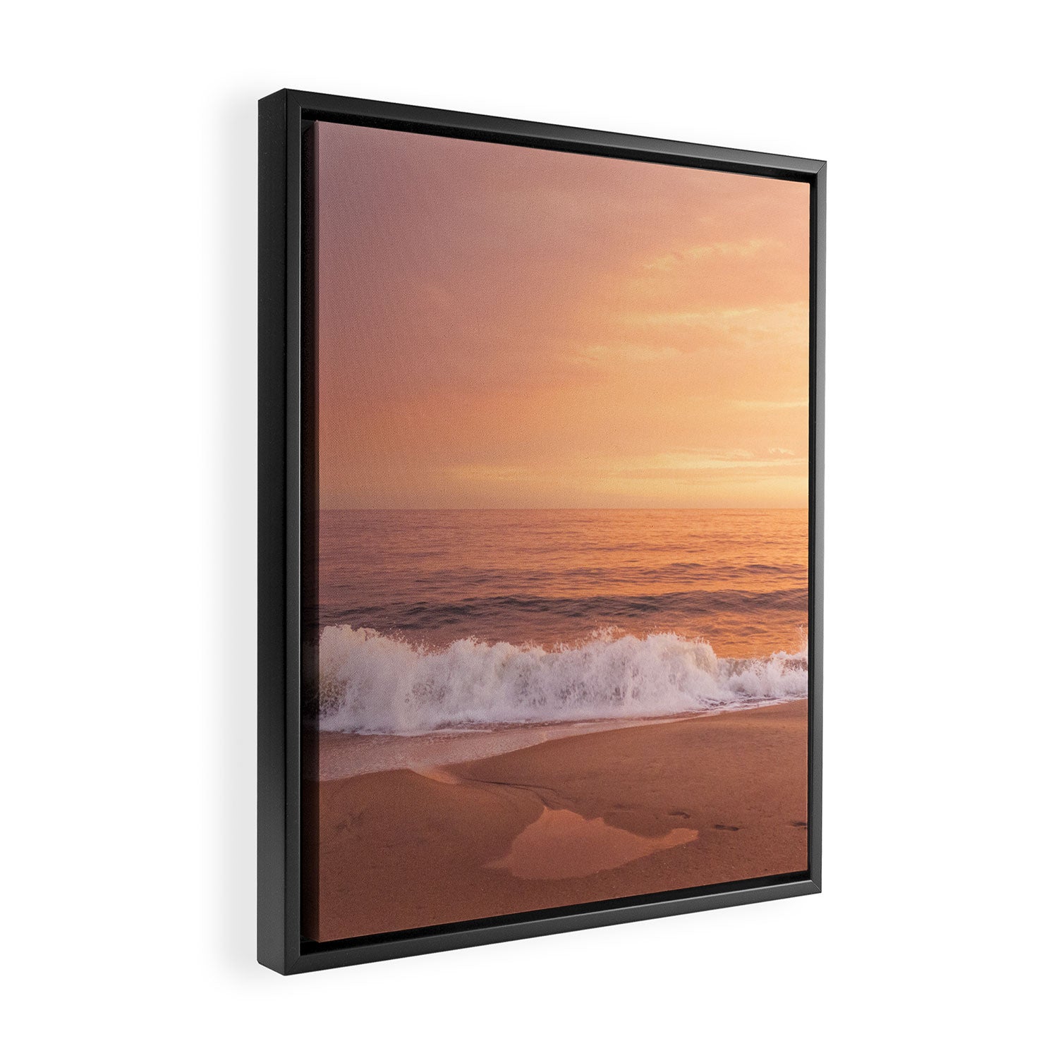 Sunshine , sea , good vibes . Golden beach relaxing moment Framed Canvas Print Gallery Image 2