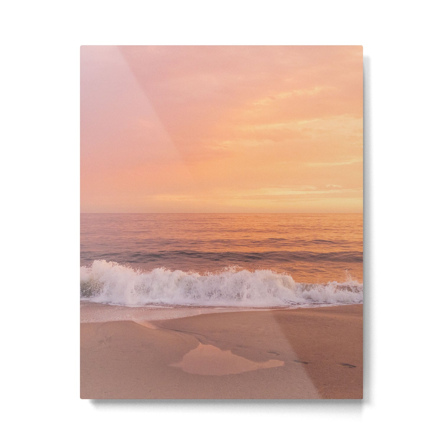 Sunshine , sea , good vibes . Golden beach relaxing moment Metal Print Gallery Image 4
