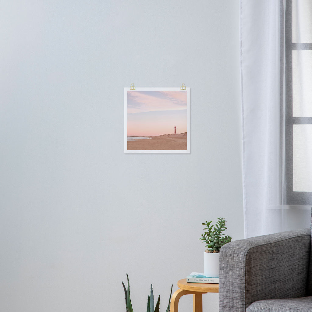 The beach and the lighthouse Art Print Gallery Image 3