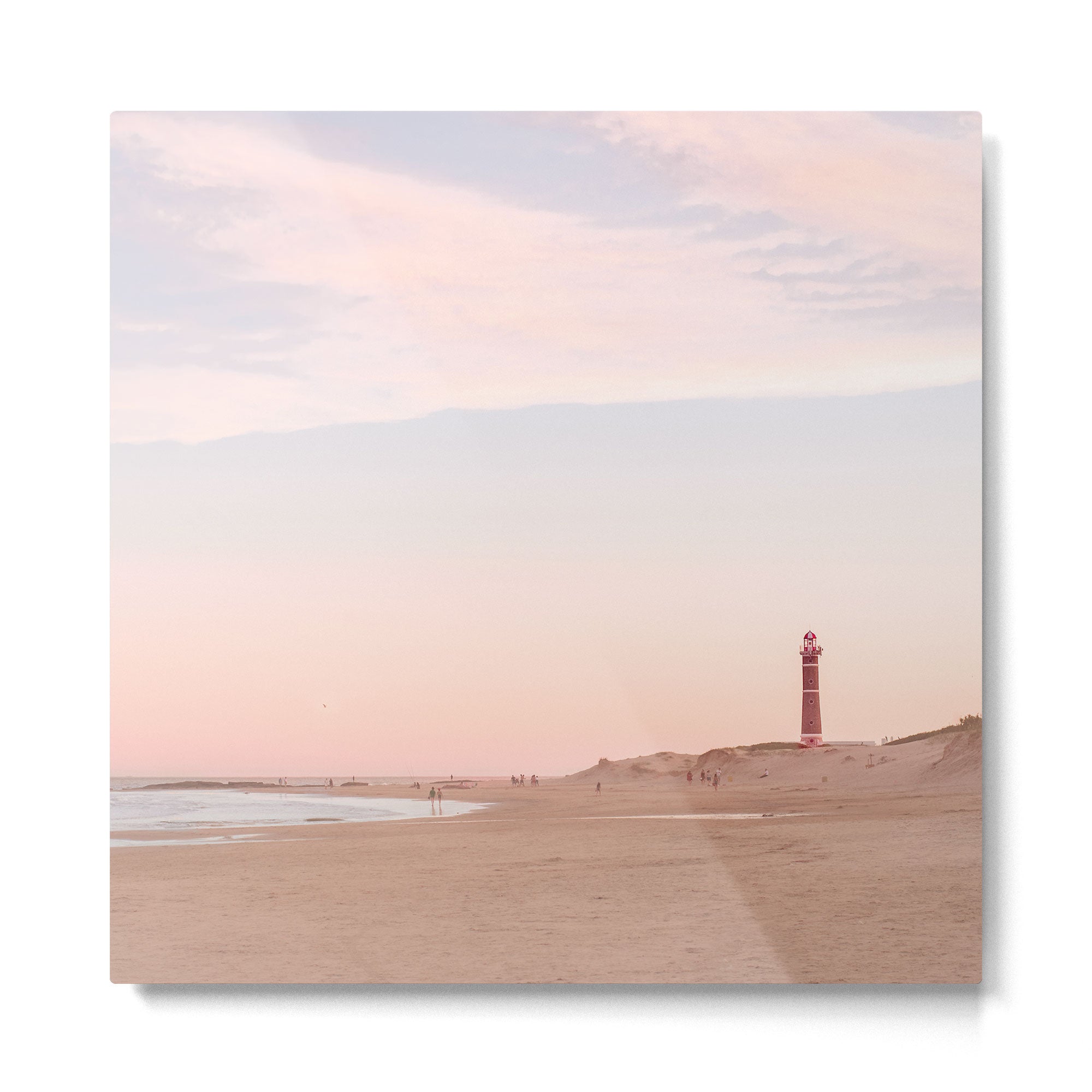The beach and the lighthouse Metal Print Gallery Image 2