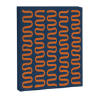 Abstract Shapes 268 in Navy Blue and Orange (Snake Pattern Abstraction) Canvas Print Gallery Image 8