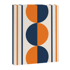 Abstract Shapes 78 in Orange and Navy Blue Canvas Print Gallery Image 8