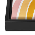 Abstract Shapes 94 in Mustard Yellow and Pale Pink (Rainbow Abstraction) Framed Canvas Print Gallery Image 3
