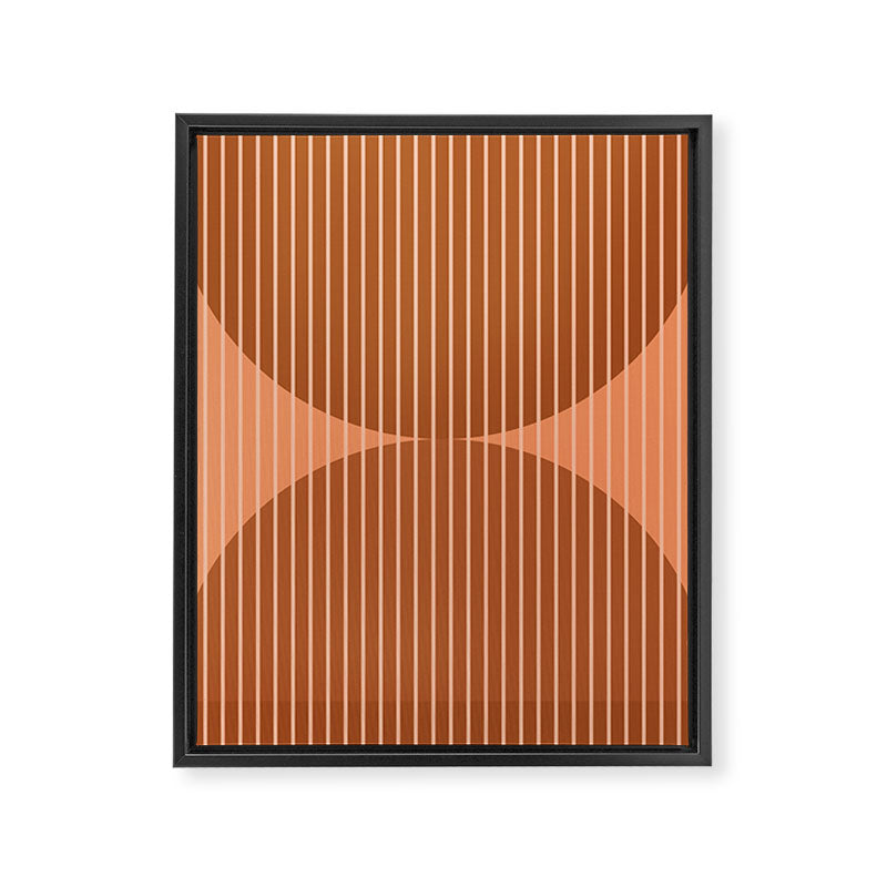Abstraction Shapes 17 in Terracotta Shades (Moon Phase Abstract)  Framed Canvas Print Gallery Image 8