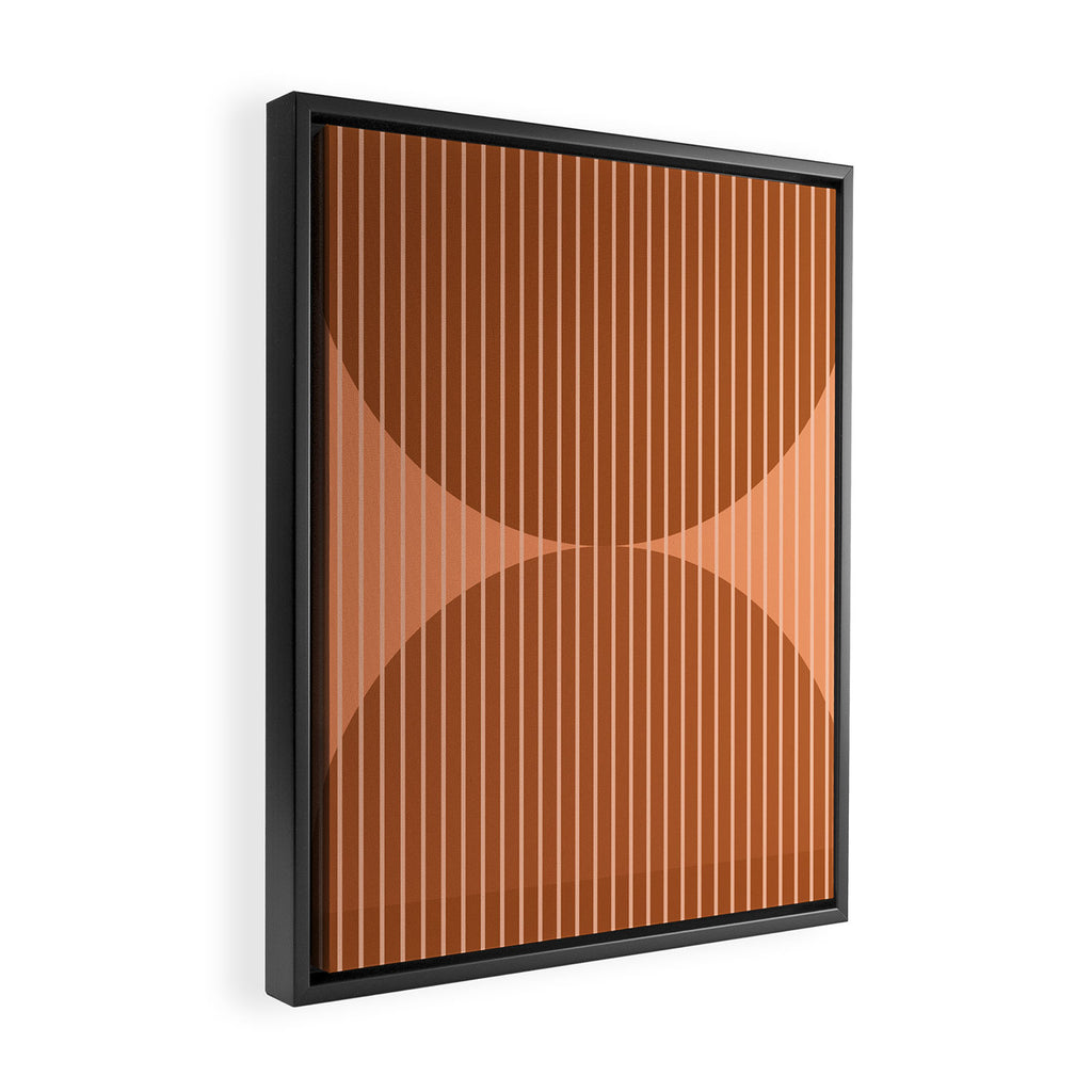 Abstraction Shapes 17 in Terracotta Shades (Moon Phase Abstract)  Framed Canvas Print Gallery Image 2