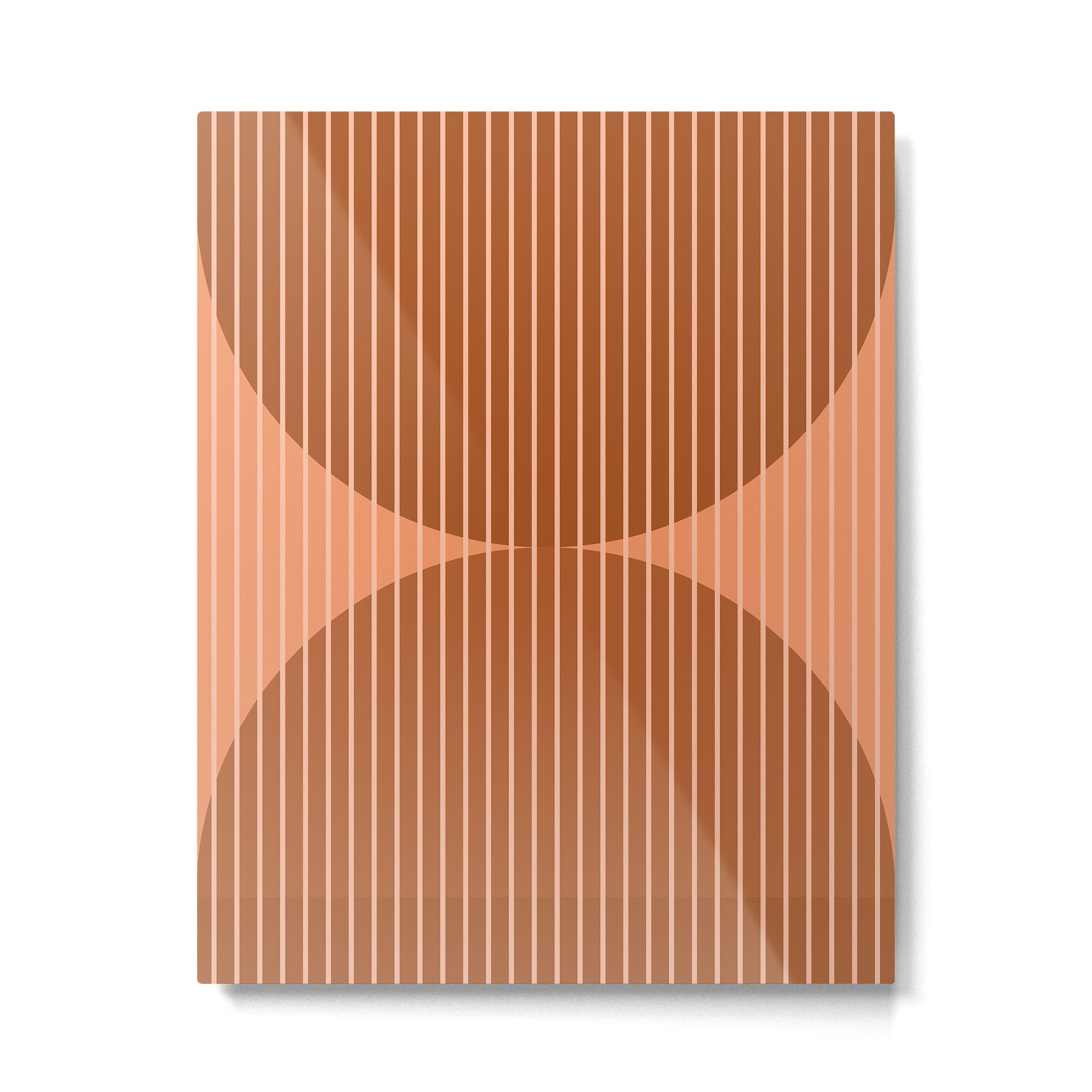 Abstraction Shapes 17 in Terracotta Shades (Moon Phase Abstract)  Metal Print Gallery Image 6