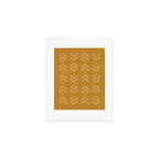 Arrow Lines Pattern Design 10 in mustard yellow Art Print Gallery Image 1