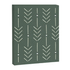 Arrow Lines Pattern in Forest Sage Green 2 Canvas Print Gallery Image 8