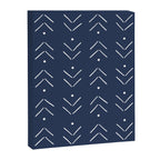 Arrow Lines Pattern in Navy Blue Canvas Print Gallery Image 8