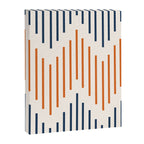 Geometric Arrow Lines 2 in Navy Blue Orange Canvas Print Gallery Image 8