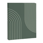 Geometric Lines in Sage Green 5 (Rainbow Abstraction) Canvas Print Gallery Image 8