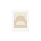 Geometric lines in Shades of Coffee and Latte 4 (Sunrise and Sunset) Art Print Gallery Image 1