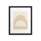 Geometric lines in Shades of Coffee and Latte 4 (Sunrise and Sunset) Framed Art Print Gallery Image 6