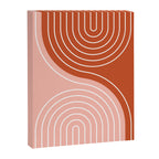 Geometric Lines in Terracotta Rose Gold 19 (Rainbow and Lines Abstraction) Canvas Print Gallery Image 8