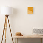 Geometric Lines Rainbow Abstract 11 in Mustard Yellow Gold Canvas Print Gallery Image 2