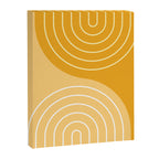 Geometric Lines Rainbow Abstract 11 in Mustard Yellow Gold Canvas Print Gallery Image 8