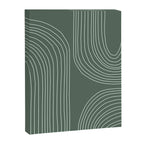Hand drawn Geometric Lines in Forest Green 3 Canvas Print Gallery Image 8